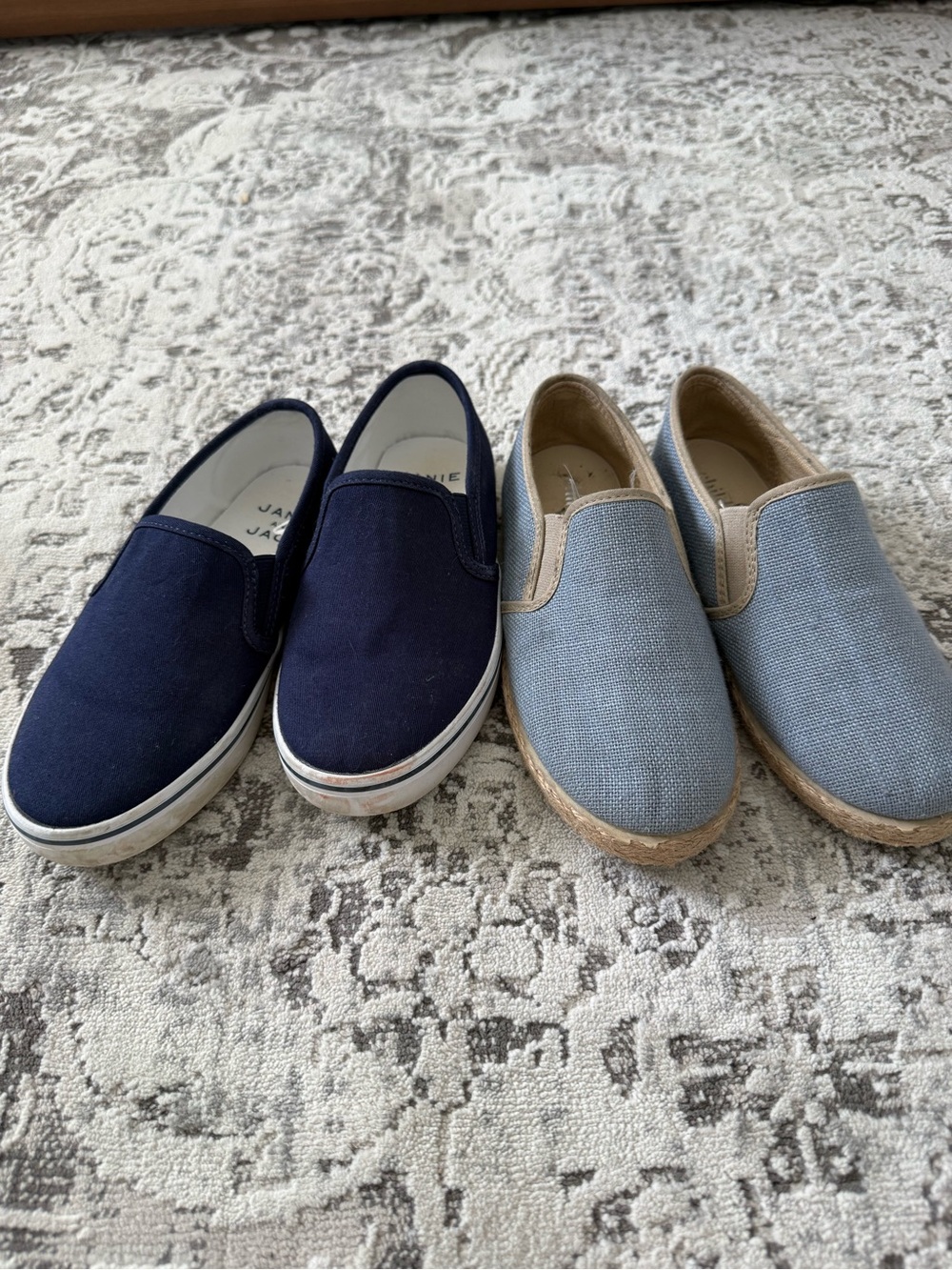 Janie and jack Navy and Light Blue Slip-On Canvas Loafers